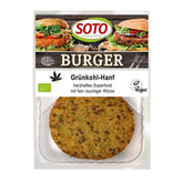 Vegan burgers with kale and hemp seeds ORGANIC 160 g SOTO